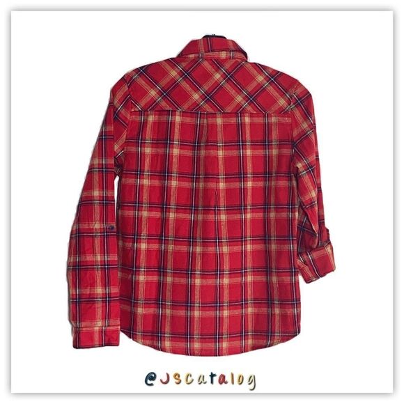 NWT Love Tree Plaid Flannel Red Button Down Shirt - Picture 5 of 5